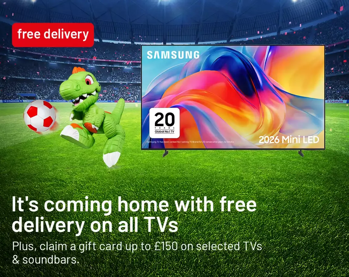Free delivery on all TVs